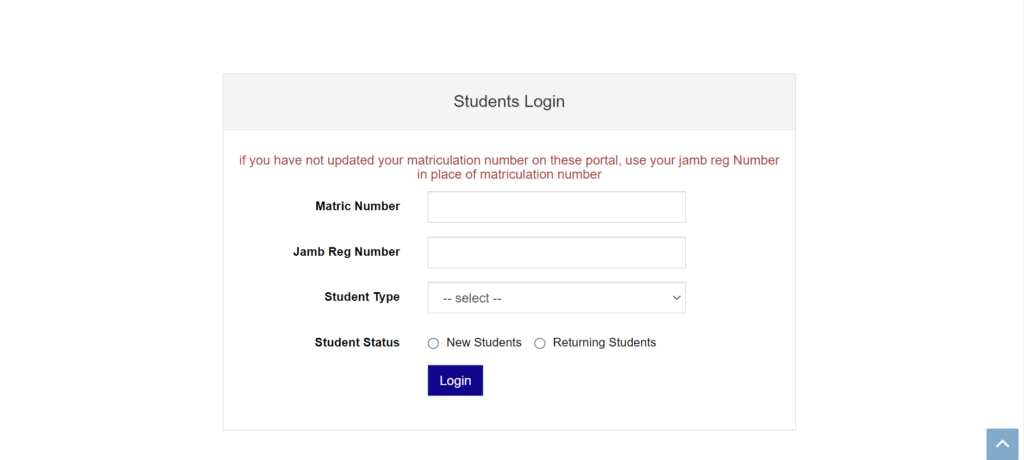 UNICAL GSS Result checking portal